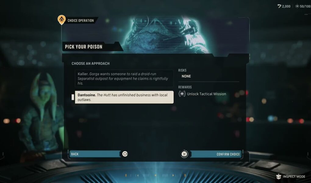 Star Wars Zero Company – The Den Cycle 3: Holotable: Unlock Tactical Mission – Pick Your Poison