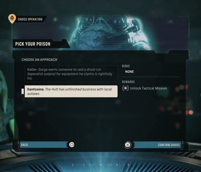 Star Wars Zero Company – The Den Cycle 3: Holotable: Unlock Tactical Mission – Pick Your Poison