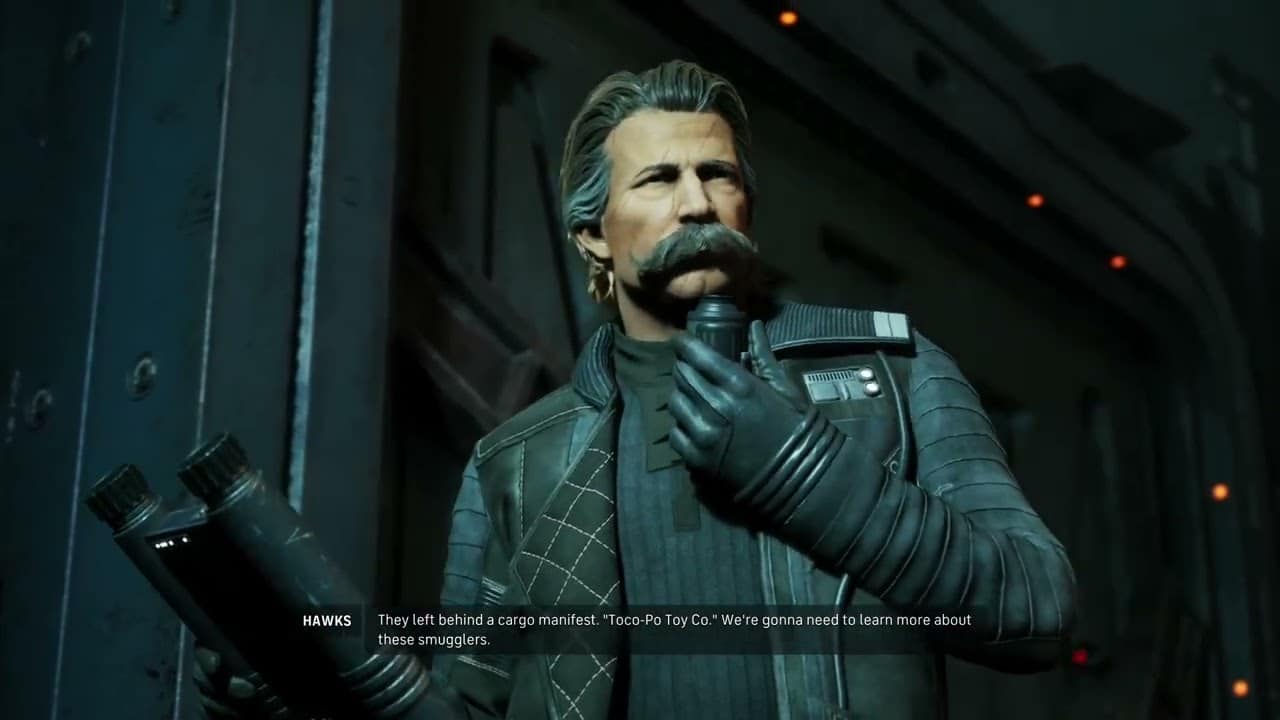 Star Wars Zero Company – Eavesdropping: Spy On The Gangsters: Tesh Hawks “Toco Po ToyCo.” Cutscene
