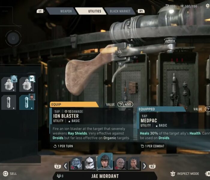Star Wars Zero Company – Cycle 6 The Den: Purchase Ion Blaster For Jae | Fire Bomb MK 2 For Hawks