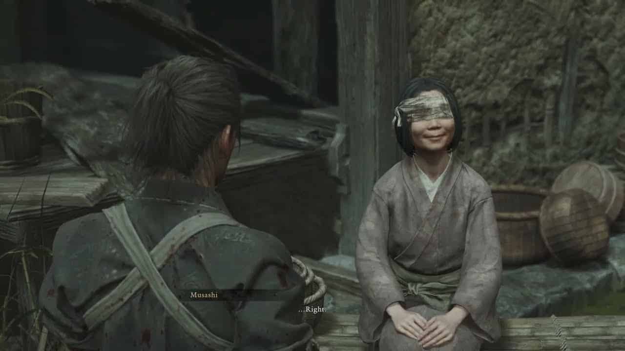 Onimusha: WoTS – Careful What You Wish For: Look For Anything Strange: Talk To The Calm Woman