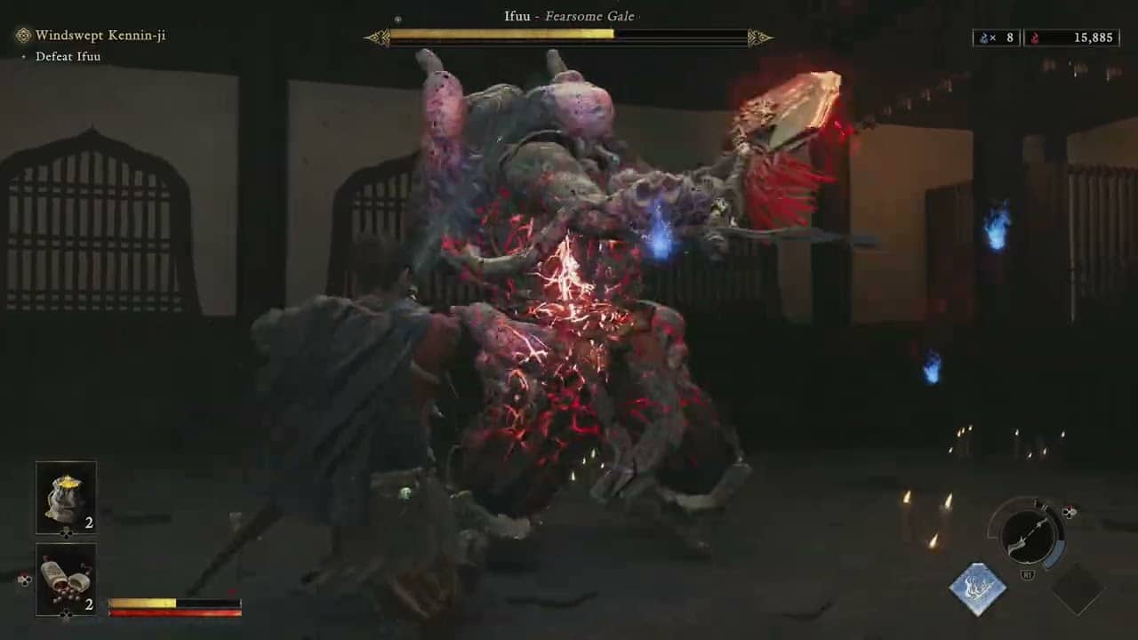 Onimusha: WoTS – Windswept Kennin ji Temple: Defeat Ifuu – Fearsome Gale | “Are You Crying?” Burai
