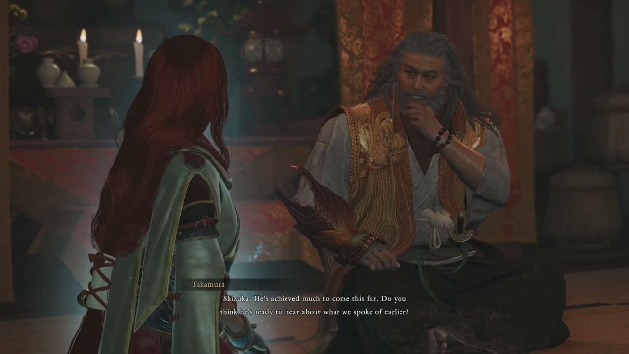 Onimusha: WoTS – A Strength In Refuge: Speak with Takamura and Shizuka Cutscene
