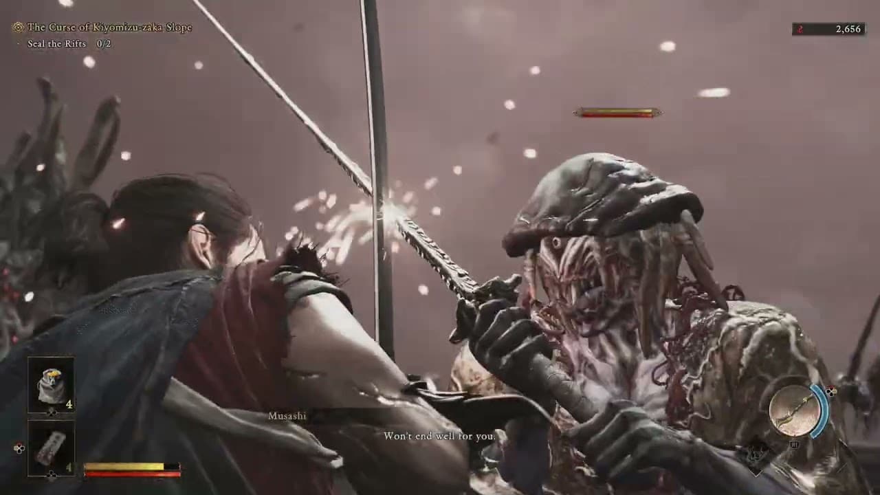 Onimusha: WoTS – The Curse of Kiyomizu zaka: Destroy 2/2 Malice Plants Gameplay