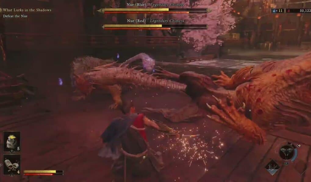 Onimusha: WoTS – What Lurks In The Shadows: Defeat The Nue Blue and Nue Red Legendary Chimeras
