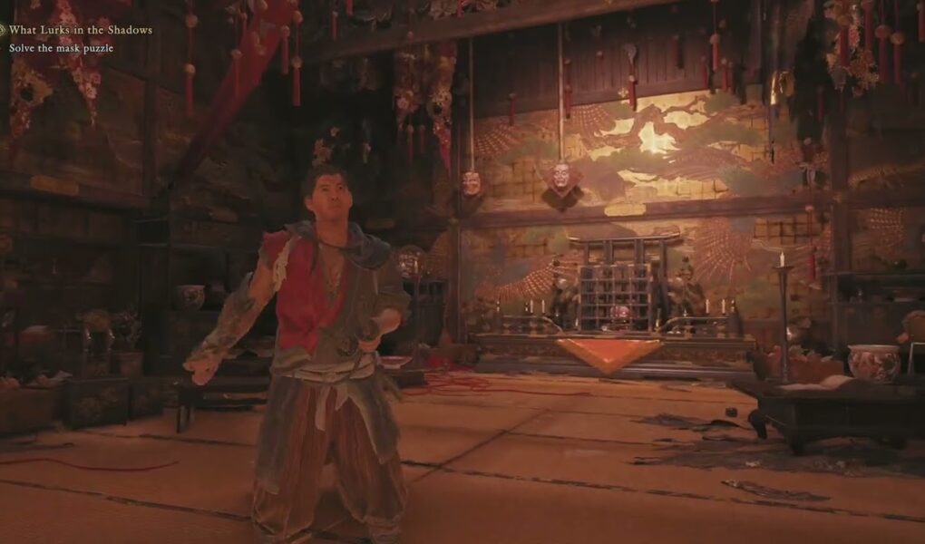 Onimusha: WoTS – What Lurks In The Shadows: “Unsettling Masks” Four Masks Puzzle