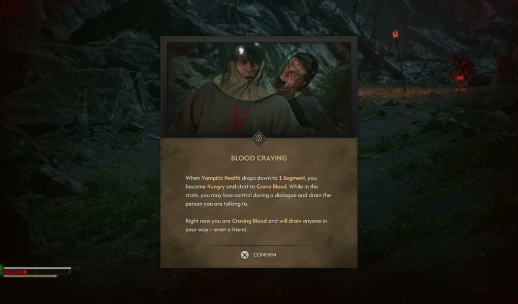 The Blood of Dawnwalker – Bad Blood: Clawride Down Cliff Gameplay Sequence | Blood Craving – Message
