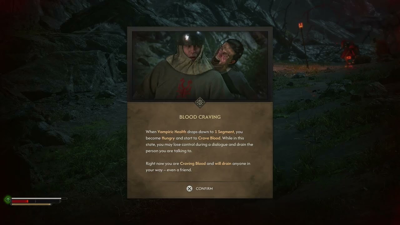 The Blood of Dawnwalker – Bad Blood: Clawride Down Cliff Gameplay Sequence | Blood Craving – Message