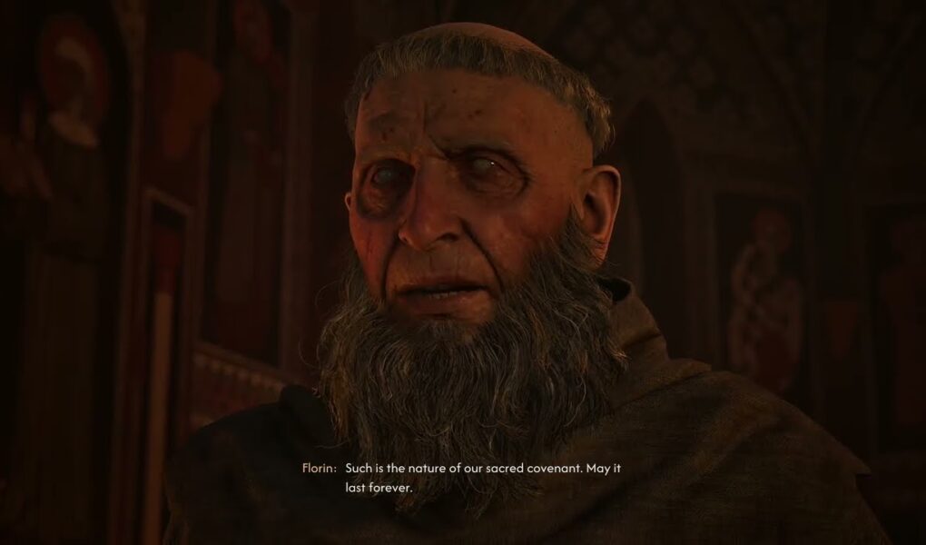 The Blood of Dawnwalker – Sacred Covenant: Sit In The Pew Next To Pieter and Esme | Florin Cutscene