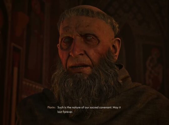 The Blood of Dawnwalker – Sacred Covenant: Sit In The Pew Next To Pieter and Esme | Florin Cutscene