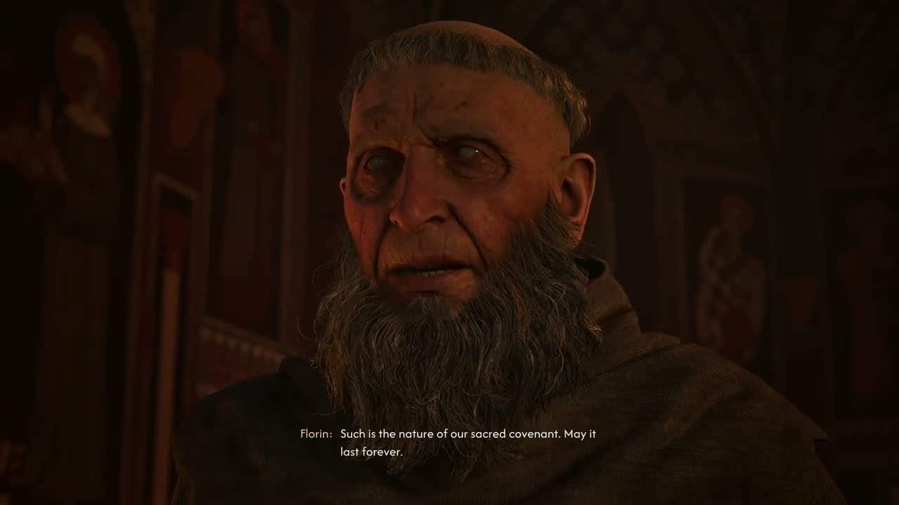 The Blood of Dawnwalker – Sacred Covenant: Sit In The Pew Next To Pieter and Esme | Florin Cutscene