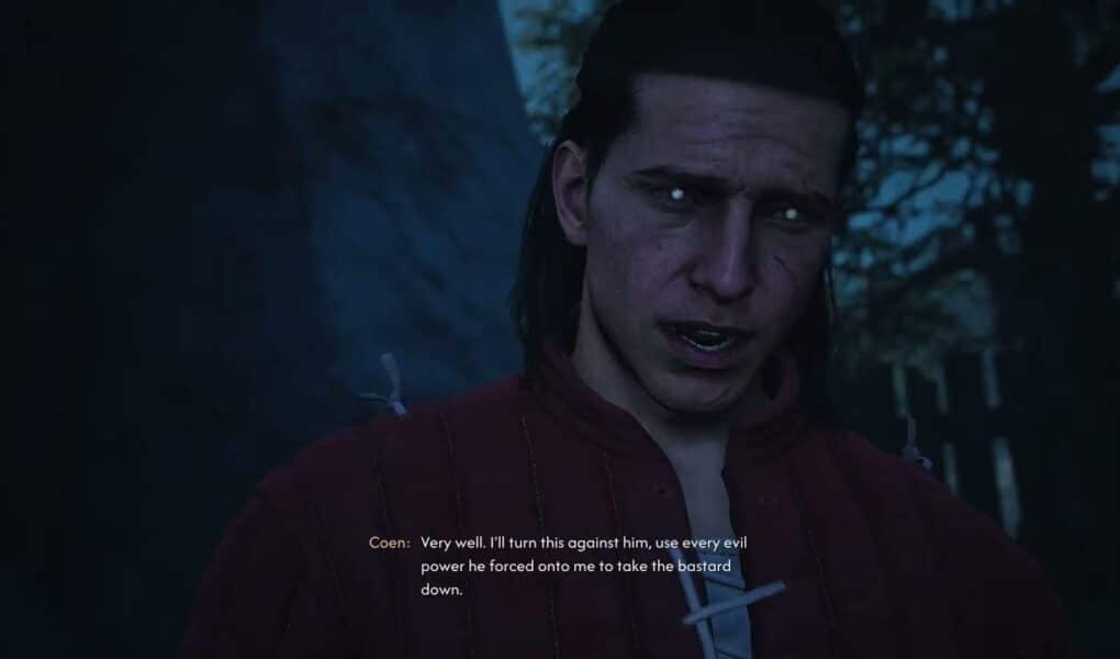 The Blood of Dawnwalker – Smoke and Ashes: Anca Sees Coen as a Vampire “I’m a Monster” Cutscene
