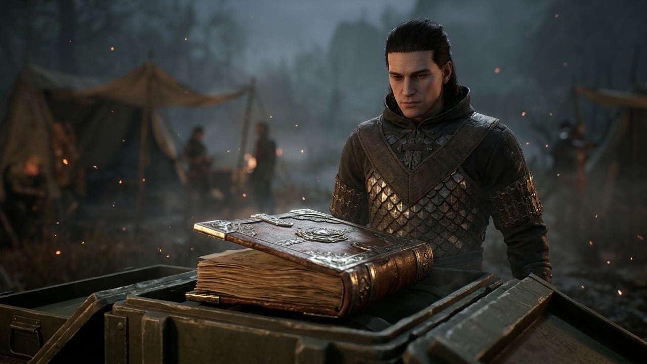 The Blood of Dawnwalker – Walking Fortress Manual Location | Soldiers Camp Near Stuga Marshes
