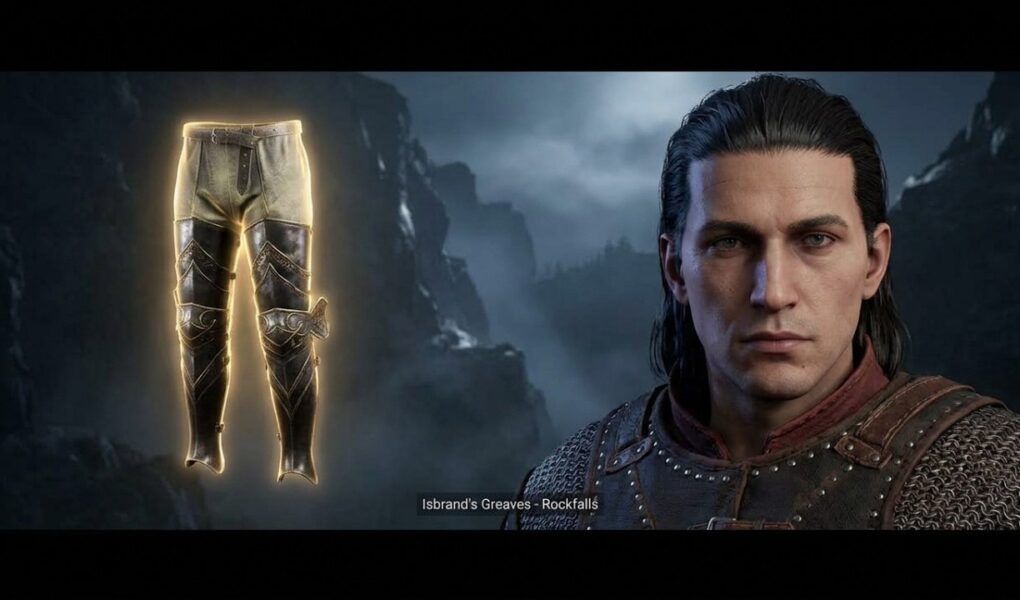 The Blood of Dawnwalker – Isbrand Greaves (Legendary Trousers) Rockfalls Location