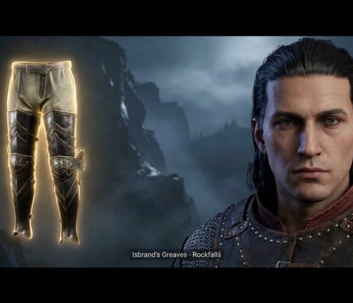 The Blood of Dawnwalker – Isbrand Greaves (Legendary Trousers) Rockfalls Location