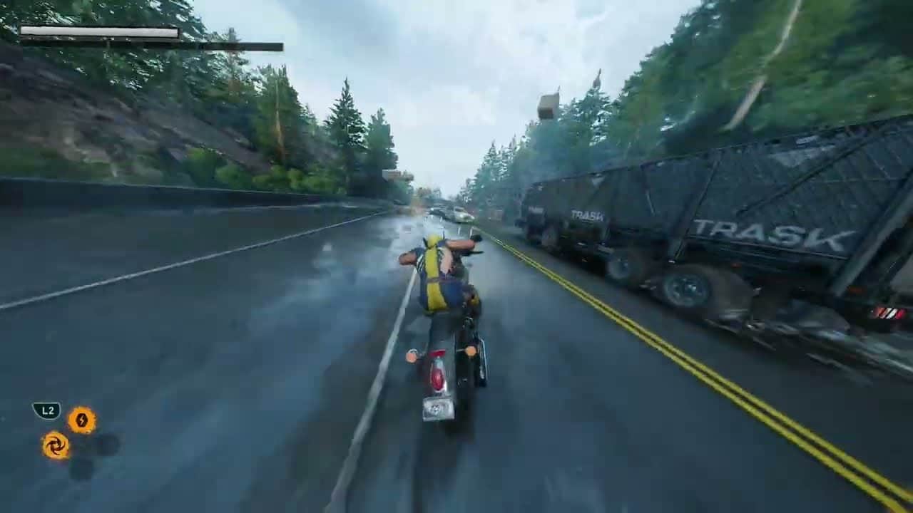 Marvel’s Wolverine – The One That Got Away: Convoy Motorcycle Action Set piece Gameplay Sequence