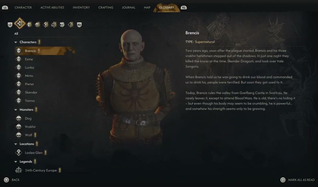 The Blood of Dawnwalker – Withering Away: Add Swordmastery Ability Dirty Trick, Glossary, Map