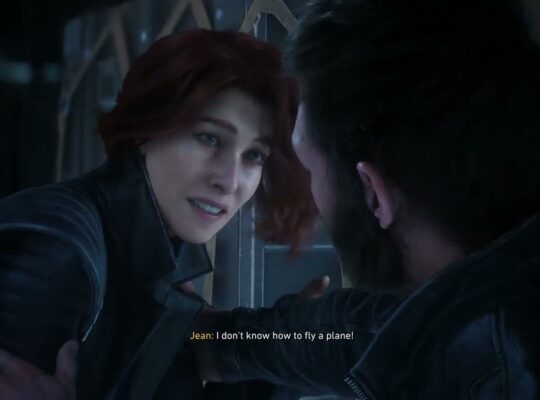Marvel’s Wolverine – Jet Lag – Approaching Tokyo: Talk To Jean Grey “Not Wearing That” Cutscene