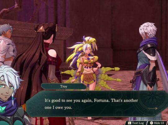 Fire Emblem: Fortune’s Weave – Prologue Chapter 2: Talk with Fortuna | Gives Eshmel Devine Sand