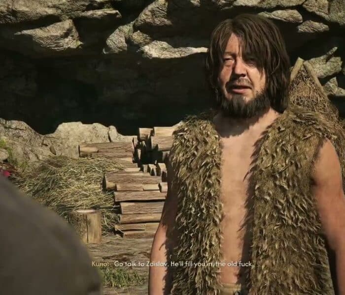 The Blood of Dawnwalker – Prologue: Coen Meets Runo By The River “Talk To Zdislav” (Pig Near Him)