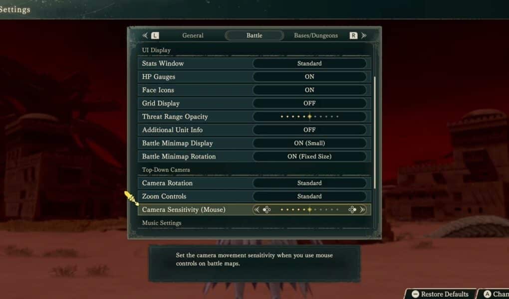Fire Emblem: Fortune’s Weave – Default System Settings: General, Battle, Bases, Dungeons