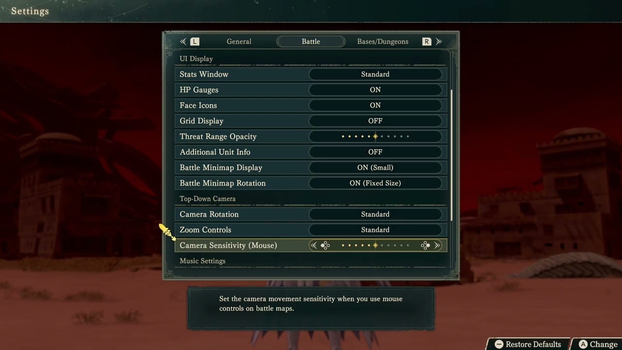Fire Emblem: Fortune’s Weave – Default System Settings: General, Battle, Bases, Dungeons