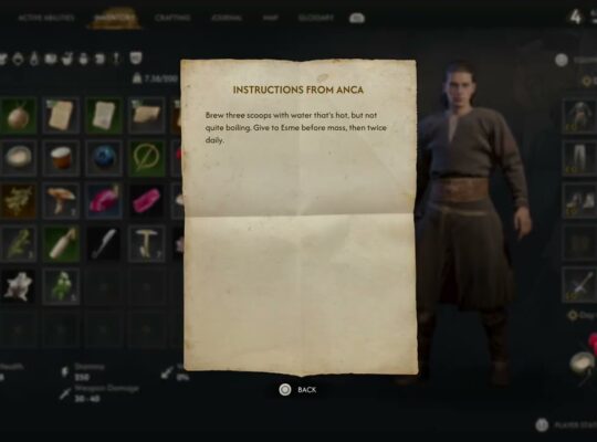 The Blood of Dawnwalker – Withering Away: Read The Recipe From Anca (Brew 3 Scoops with Hot Water)