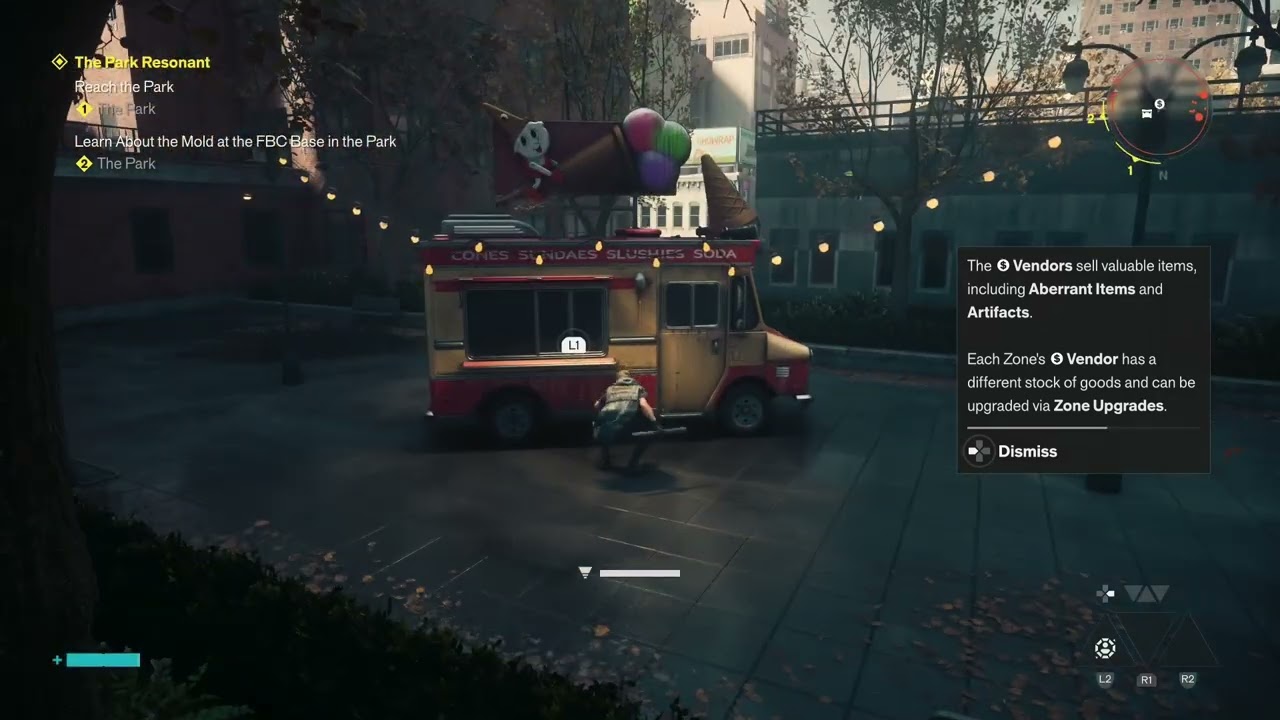 Control Resonant – Central 3: Slay Hiss Riveter | Visit Ice Cream Truck Vender: Health Upgrade Point