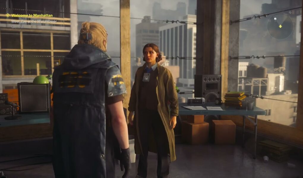 Control Resonant – Welcome To Manhattan: Talk with Zoe at The Watchtower (Gives Elevator Keys)