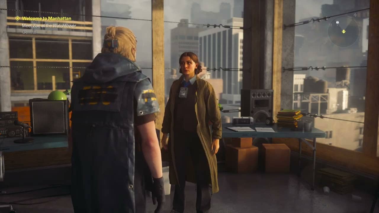 Control Resonant – Welcome To Manhattan: Talk with Zoe at The Watchtower (Gives Elevator Keys)