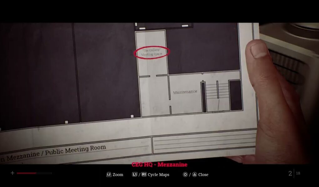 Silent Hill: Townfall – Part 5 Richard: Reach The Gallery Meeting Room: Projector Slides Location