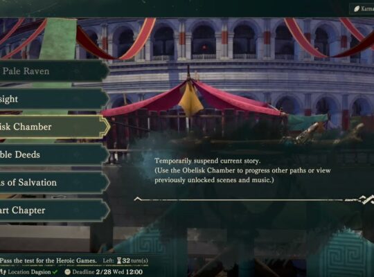 Fire Emblem: Fortune’s Weave – Part 1 Cai’s Path Chapter 3: Perch: Notable Deeds (Karma Shards)