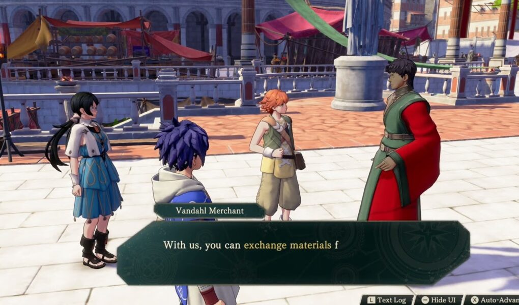 Fire Emblem: Fortune’s Weave – Part 1 Cai’s Path Chapter 4: Cai Meets Vandahl Trading Co Merchant