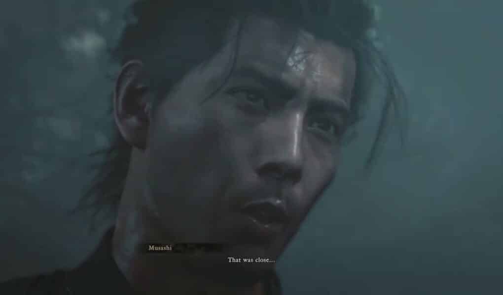 Onimusha: WoTS – Prologue: Miyamoto Musashi Escapes Yoshioka Supporters “That Was Close” Cutscene