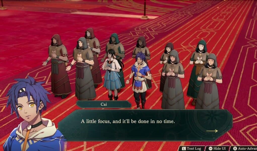Fire Emblem: Fortune’s Weave – P 1 Cai’s Path Ch 5: Find Fellowship at The Temples: Temple Service