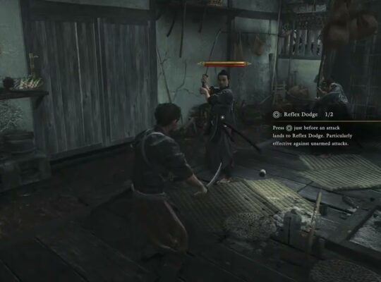Onimusha: WoTS – Prologue: Defeat Yoshioka Followers: Parry, Reflex Dodging and Countering Grabs