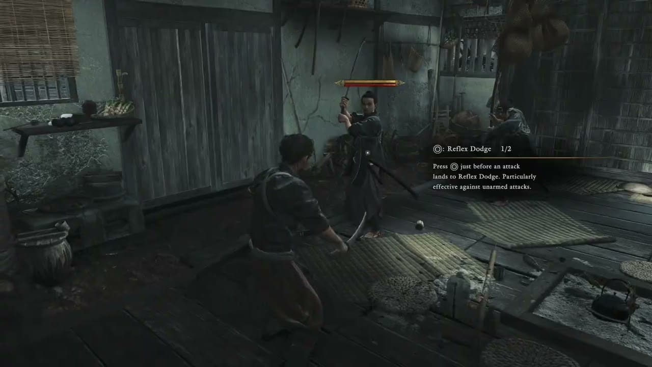 Onimusha: WoTS – Prologue: Defeat Yoshioka Followers: Parry, Reflex Dodging and Countering Grabs