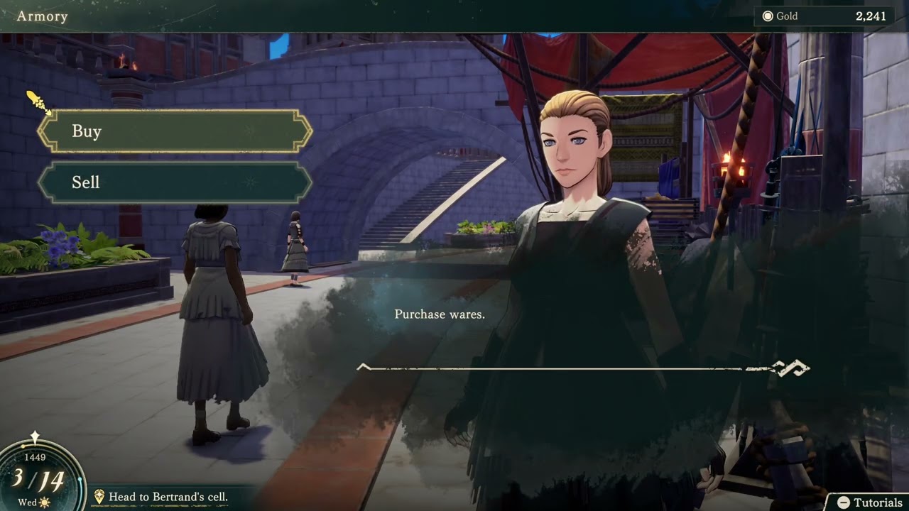 Fire Emblem: Fortune’s Weave – P 1 Cai’s Path Ch 5: Buy Bronze Bow For Peter & Bronze Shield For Cai