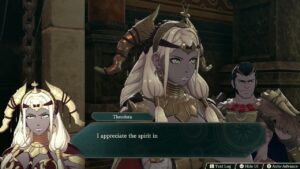 Fire Emblem: Fortune’s Weave – P 1 Cai’s Path Chapter 4: Orchel Checks Theodora’s Arm and Cai’s Hand