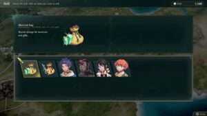 Fire Emblem: Fortune’s Weave – P 1 Cai’s Path Ch 5: Trading On The World Map: Buy Hunter’s Bow