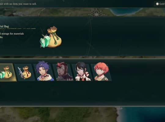 Fire Emblem: Fortune’s Weave – P 1 Cai’s Path Ch 5: Trading On The World Map: Buy Hunter’s Bow