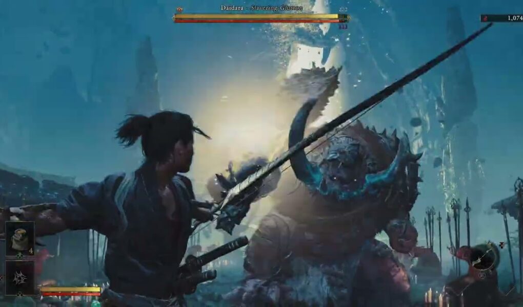 Onimusha: WoTS – Upgrade Sword & Clothing: Practice Grounds: Boss Rematch: Sasaki Ganryu and Daidara