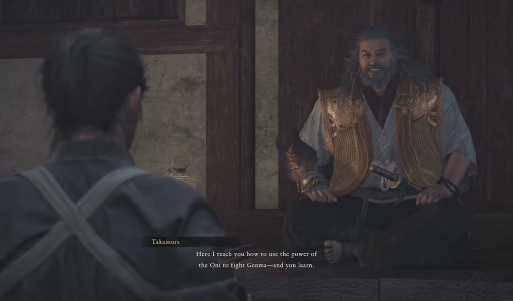 Onimusha: WoTS – The Oni’s Apprentice: Examine The Bell: Practice Ground Cutscene | Talk to Takamura