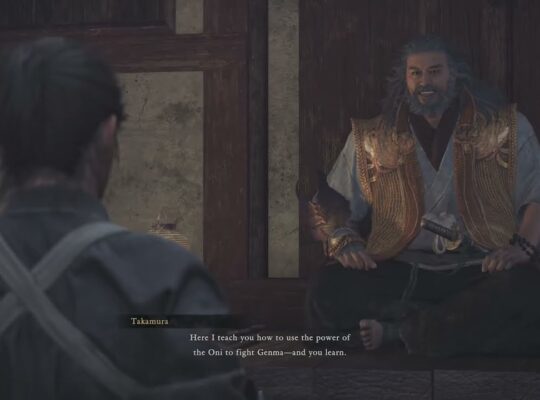 Onimusha: WoTS – The Oni’s Apprentice: Examine The Bell: Practice Ground Cutscene | Talk to Takamura