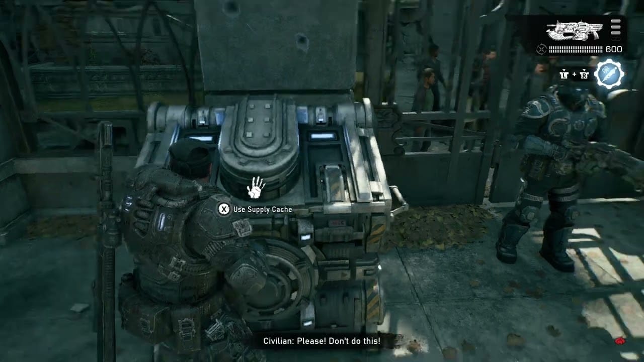 Gears of War: E Day – Act 2 Chapter 2: Supply Cache: Weapon Mods: Tactical Gear Changes