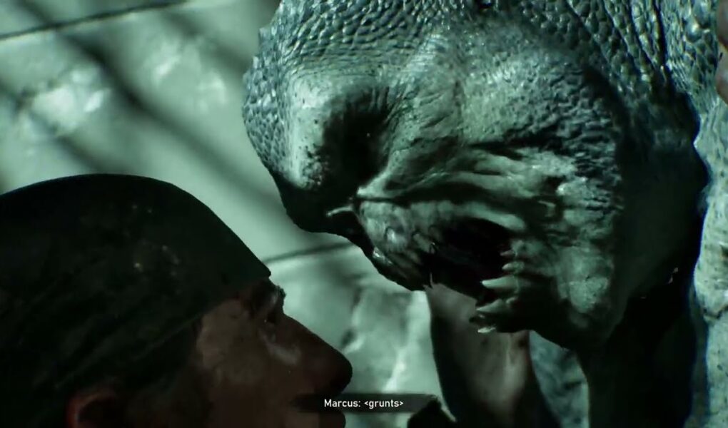 Gears of War: E Day – Act 1 Chapter 2 Kaluna Police HQ: Find The Armory: Marcus Fights Locust Drone