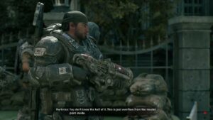 Gears of War: E Day – Act 2 Chapter 2: Defend The Courthouse: Place Defenses – Prepare For Waves