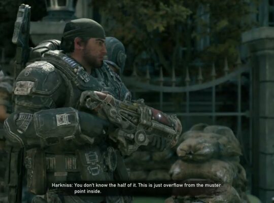 Gears of War: E Day – Act 2 Chapter 2: Defend The Courthouse: Place Defenses – Prepare For Waves