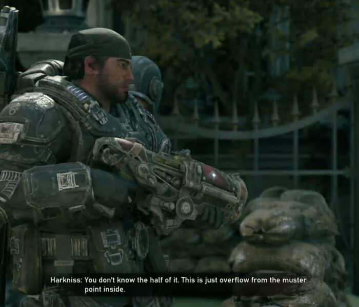 Gears of War: E Day – Act 2 Chapter 2: Defend The Courthouse: Place Defenses – Prepare For Waves