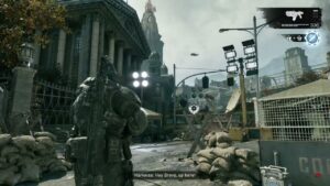 Gears of War: E Day – Act 2 Chapter 2: Hard Case – Forged Barrel Snub Mod Near Harknis